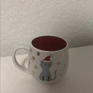 Cat Christmas Mug with Santa Hat
